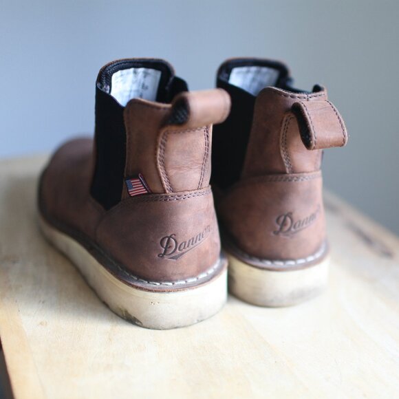 DANNER Bull Run chelsea leather ankle boots womens US 9.5 pull on - Picture 2 of 7